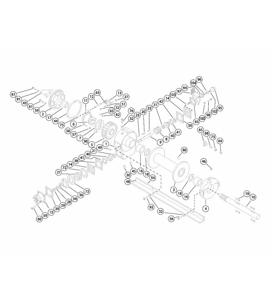 Braden Winch MU7 Hydraulic Winch Drilling Parts